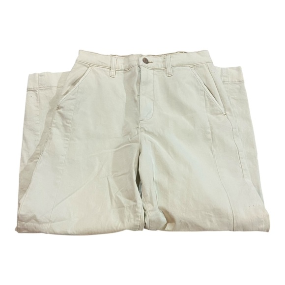 Pistola Eil Barrel Leg Pants Cream Sz 27 Wide Leg UO - Picture 7 of 10